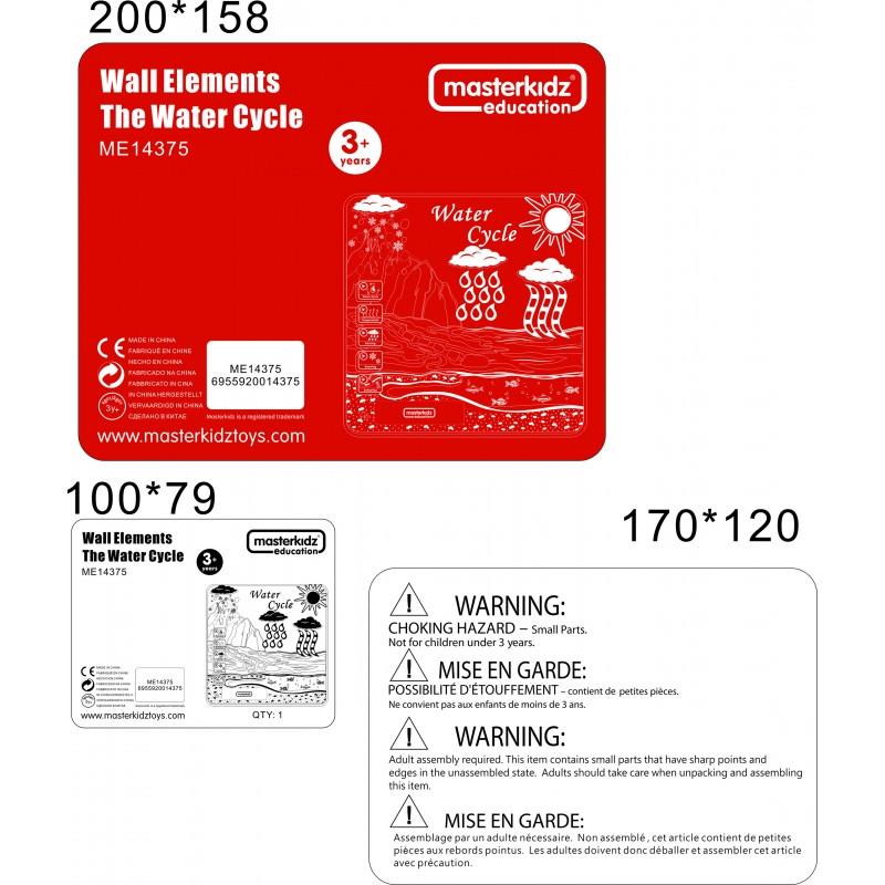 MASTERKIDZ Montessori Water Cycle Educational Board