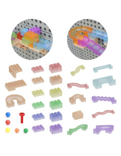 MASTERKIDZ Statybinis rinkinys Rutulinis takelis STEM lenta 120vnt