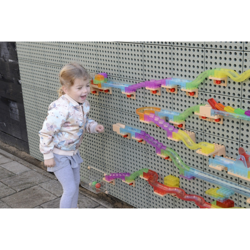 MASTERKIDZ Ball Track Construction Set STEM Board 440 pieces