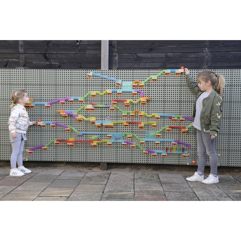 MASTERKIDZ Ball Track Construction Set STEM Board 440 pieces