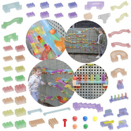 MASTERKIDZ Statybinis rinkinys Rutulinis takelis STEM lenta 440vnt