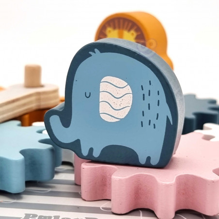 Деревянные шестеренки VIGA PolarB с животными