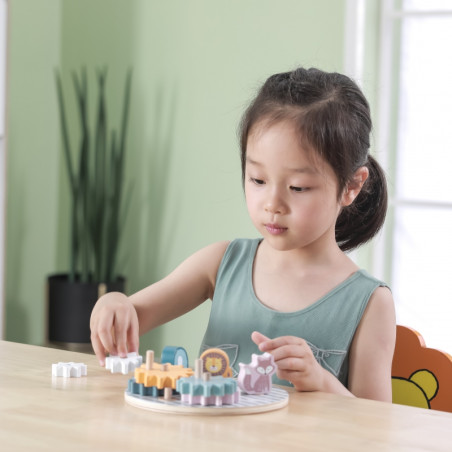 Деревянные шестеренки VIGA PolarB с животными