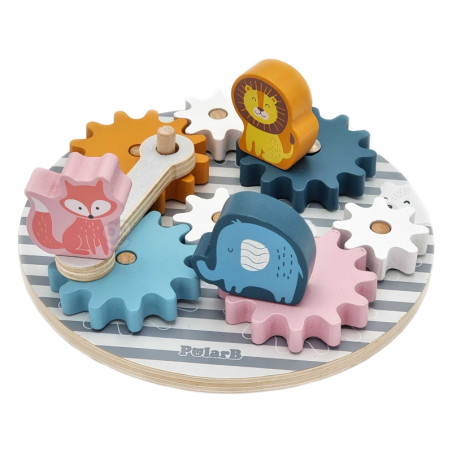 Деревянные шестеренки VIGA PolarB с животными
