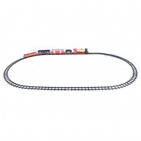 WOOPIE Klasyczny Pociąg Elektryczny Kolejka Tor Dźwięk Światło + 29 Akc.