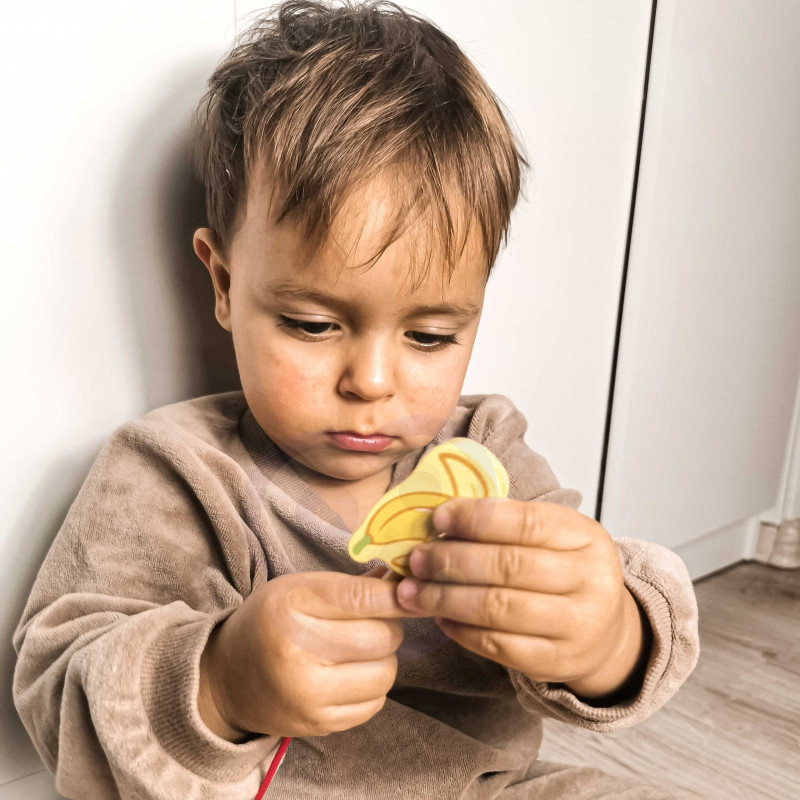 CLASSIC WORLD medinės kaladėlės vaisiams sriegti 13 vnt.