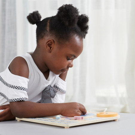 VIGA PolarB medinis Montessori kalendorius ir laikrodis