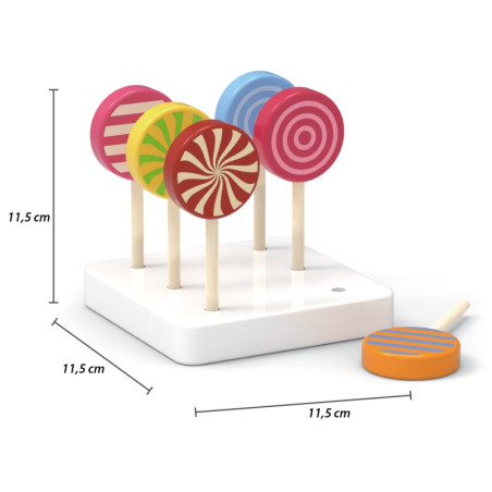 VIGA Medinių spalvingų ledinukų rinkinys 6 vnt. VIGA Medinių spalvingų ledinukų rinkinys 6 vnt.