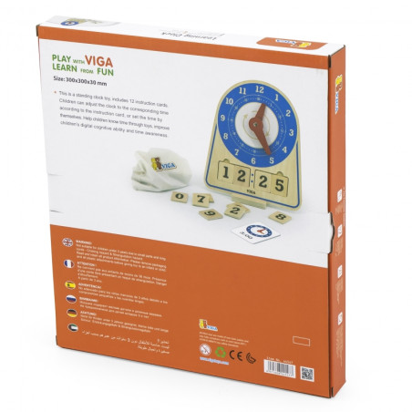 VIGA medinis laikrodis mokymosi Montessori laikrodis VIGA medinis laikrodis mokymosi Montessori laikrodis