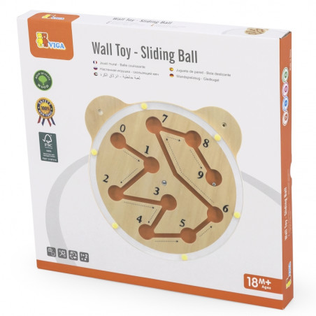 VIGA medinė labirinto lenta FSC Montessori sertifikatas