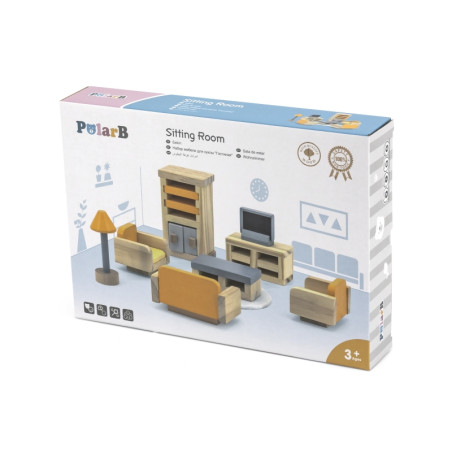 VIGA PolarB lėlių namelio baldų komplektas svetainė VIGA PolarB lėlių namelio baldų komplektas svetainė