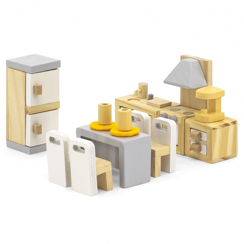 VIGA PolarB lėlių namelio baldų komplektas Virtuvė Valgomasis