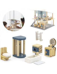 VIGA PolarB lėlių namelio baldų komplektas vonios kambarys