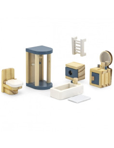 VIGA PolarB lėlių namelio baldų komplektas vonios kambarys 2