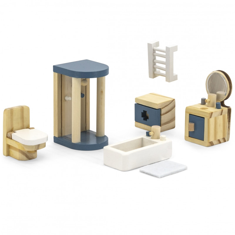 VIGA PolarB lėlių namelio baldų komplektas vonios kambarys