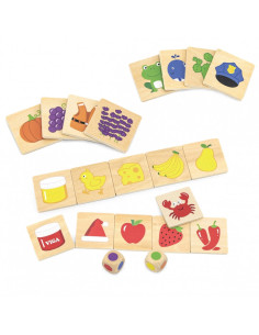 VIGA Edukacinis žaidimas Medinė dėlionė Rūšiuoti Rungtynės Spalvos ir formos 38 vnt. Montessori 2