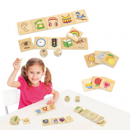 VIGA Edukacinė edukacinė dėlionė Teach Sort Senses 37 vnt. Montessori VIGA Edukacinė edukacinė dėlionė Teach Sort Senses 37 vnt. Montessori