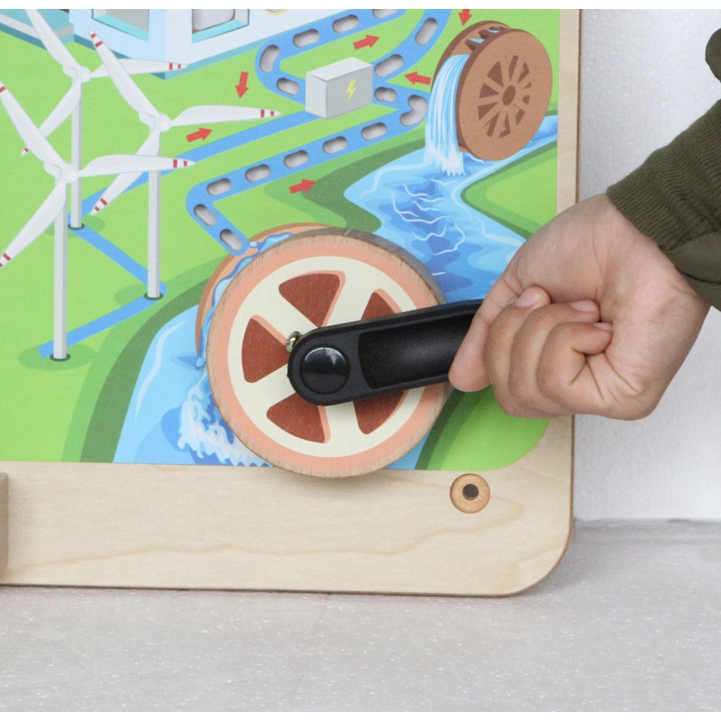 MASTERKIDZ Монтессори Образовательная доска по возобновляемым и невозобновляемым источникам энергии