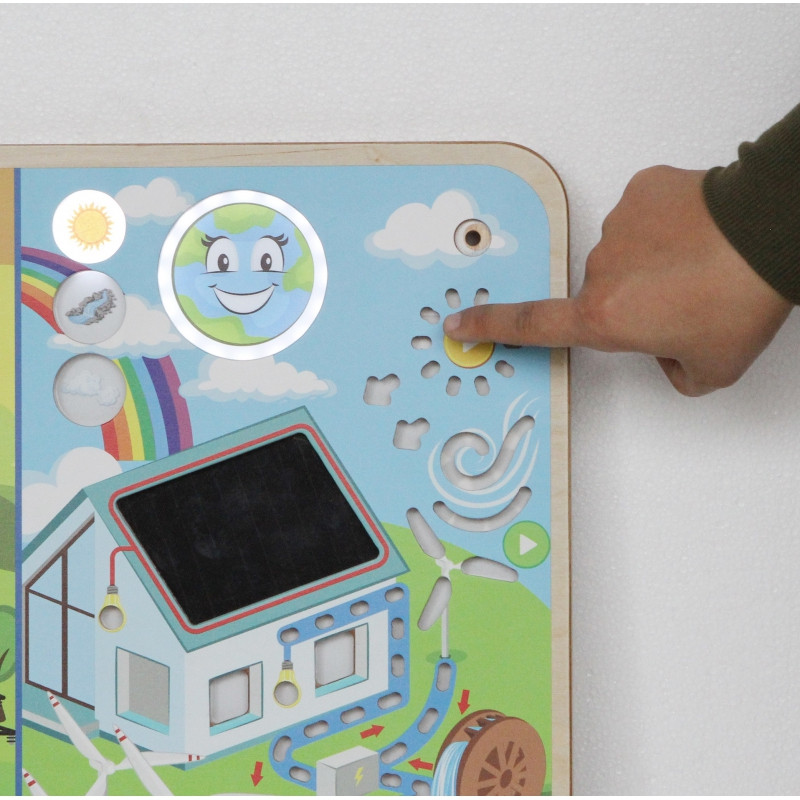 MASTERKIDZ Монтессори Образовательная доска по возобновляемым и невозобновляемым источникам энергии