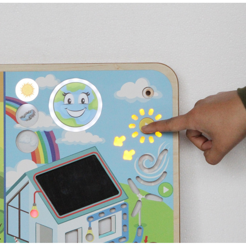 MASTERKIDZ Монтессори Образовательная доска по возобновляемым и невозобновляемым источникам энергии