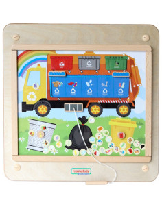 MASTERKIDZ Монтессори Образовательная доска по сортировке отходов