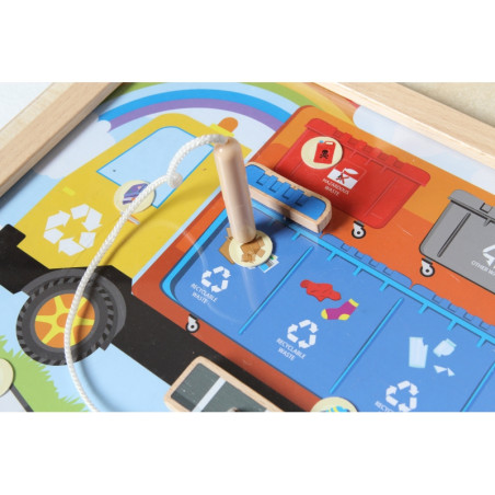 MASTERKIDZ Монтессори Образовательная доска по сортировке отходов