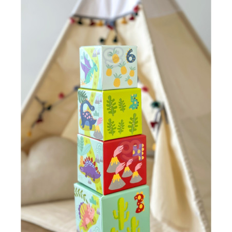 TOOKY TOY medinių kaladėlių edukacinė dėlionė + 6 žaidimo figūrėlės 12 vnt. TOOKY TOY medinių kaladėlių edukacinė dėlionė + 6 žaidimo figūrėlės 12 vnt.