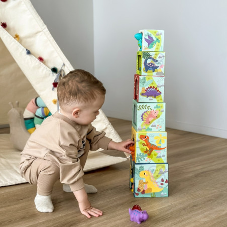 TOOKY TOY medinių kaladėlių edukacinė dėlionė + 6 žaidimo figūrėlės 12 vnt. TOOKY TOY medinių kaladėlių edukacinė dėlionė + 6 žaidimo figūrėlės 12 vnt.