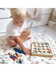 TOOKY TOY Игра для детей настольная деревянная Летучая рыба 19 предметов. 2