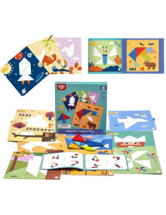TOOKY TOY Tangram Dėlionė vaikams Mokymosi formos Figūros Figūros Formos 18vnt.
