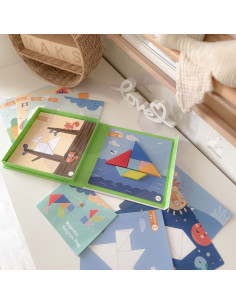 TOOKY TOY Tangram Dėlionė vaikams Mokymosi formos Figūros Figūros Formos 18vnt. 2