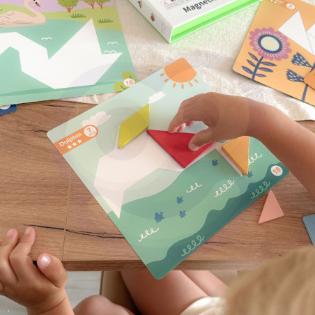 TOOKY TOY Головоломка Танграм для детей Изучаем фигуры Фигуры Фигуры 18 шт.