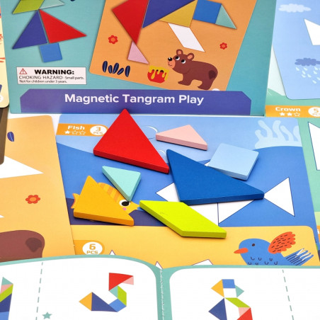 TOOKY TOY Tangram Dėlionė vaikams Mokymosi formos Figūros Figūros Formos 18vnt.