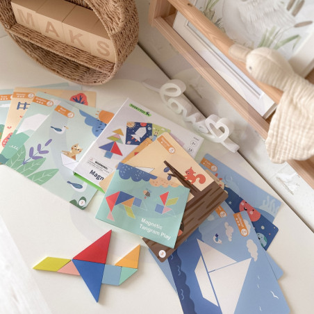 TOOKY TOY Tangram Dėlionė vaikams Mokymosi formos Figūros Figūros Formos 18vnt.