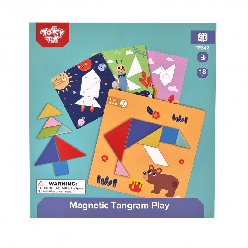 TOOKY TOY Tangram Dėlionė vaikams Mokymosi formos Figūros Figūros Formos 18vnt.