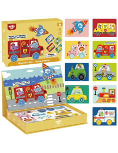 TOOKY TOY Монтессори-головоломка на магнитах для детей 80 шт.