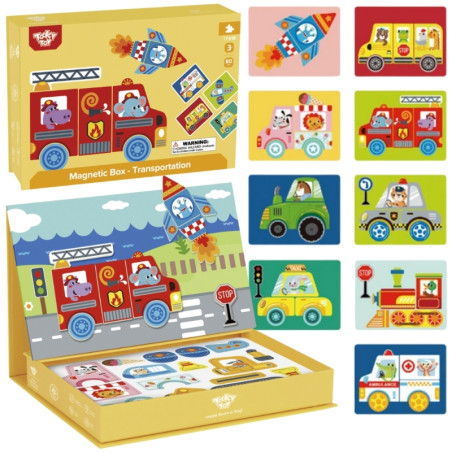 TOOKY TOY Montessori edukacinė dėlionės magnetinė dėžutė vaikams 80 vnt.