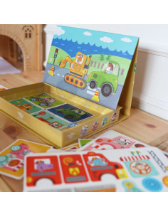 TOOKY TOY Montessori edukacinė dėlionės magnetinė dėžutė vaikams 80 vnt. 2
