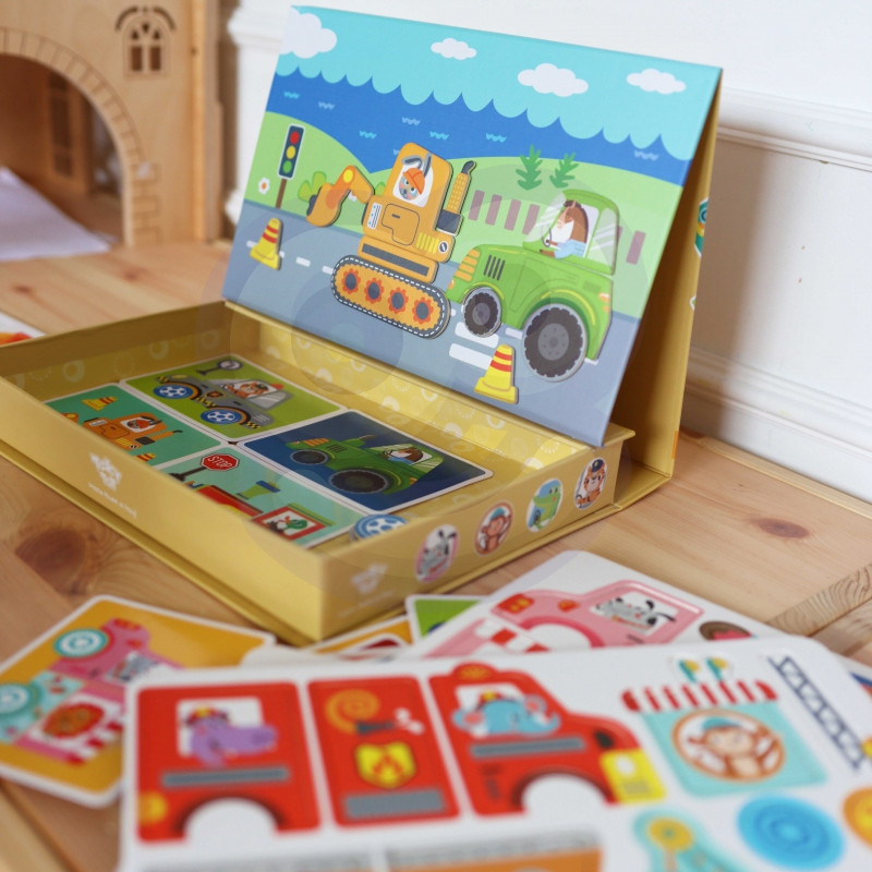 TOOKY TOY Montessori edukacinė dėlionės magnetinė dėžutė vaikams 80 vnt.