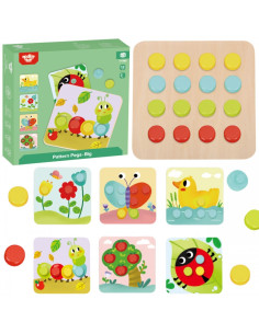 TOOKY TOY dėlionės kaladėlės vaikams gyvūnams atitikti mokymosi spalvų formos + lentos