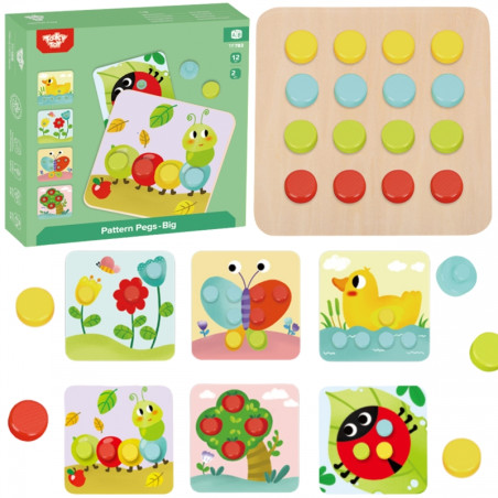 TOOKY TOY dėlionės kaladėlės vaikams gyvūnams atitikti mokymosi spalvų formos + lentos