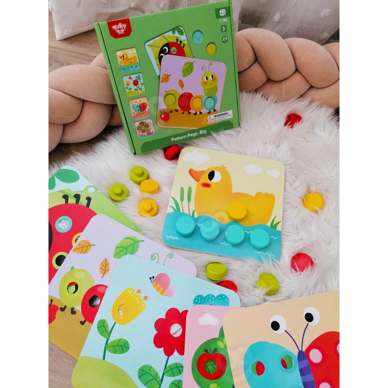 TOOKY TOY dėlionės kaladėlės vaikams gyvūnams atitikti mokymosi spalvų formos + lentos