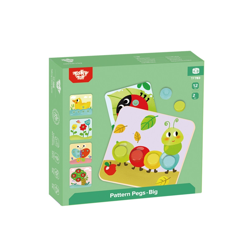 TOOKY TOY dėlionės kaladėlės vaikams gyvūnams atitikti mokymosi spalvų formos + lentos