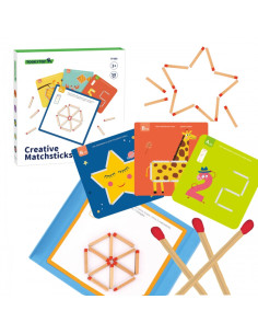 TOOKY TOY Montessori medinė dėlionė dėlionės dėlionės magnetinės rungtynės vaikams 58 vnt.