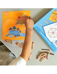 TOOKY TOY Montessori medinė dėlionė dėlionės dėlionės magnetinės rungtynės vaikams 58 vnt. 2