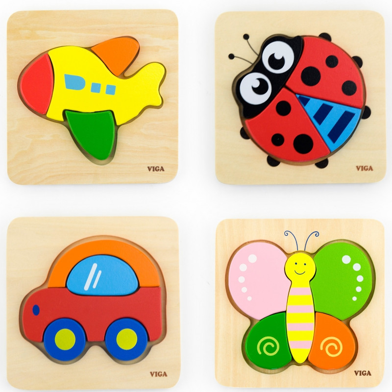 VIGA Pirmasis medinis kūdikių galvosūkis Meškiukas