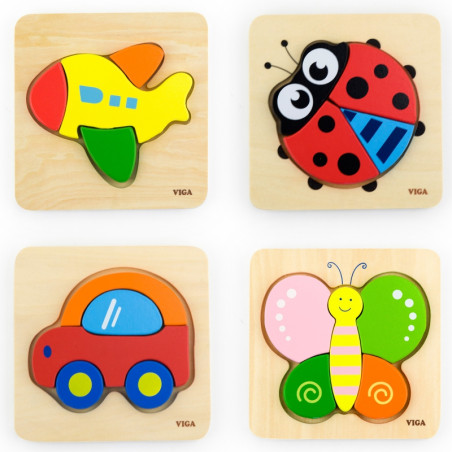 VIGA Baby's First Wooden Puzzle "Babfly"