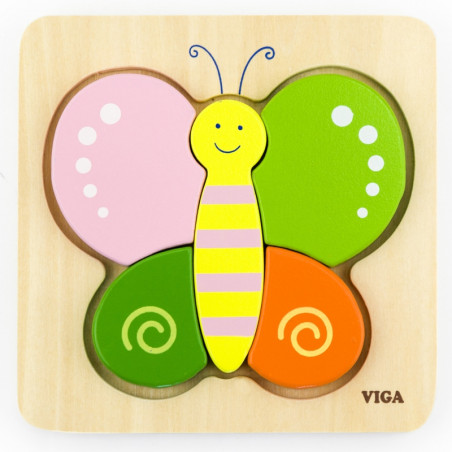 VIGA Baby's First Wooden Puzzle "Babfly"