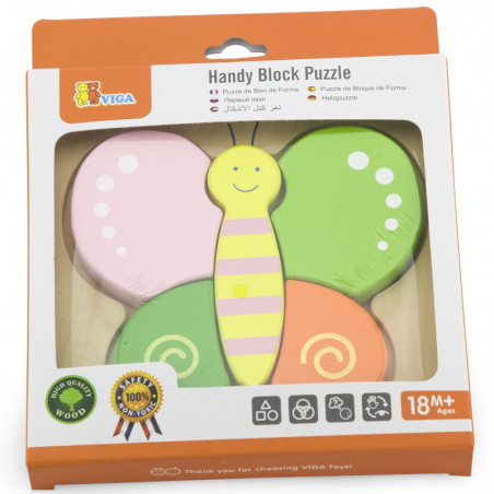 VIGA Baby's First Wooden Puzzle "Babfly"
