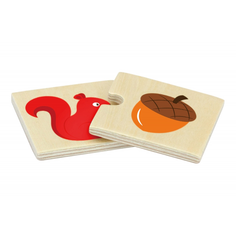 Деревянный пазл VIGA «Накорми животное» «Что едят животные»